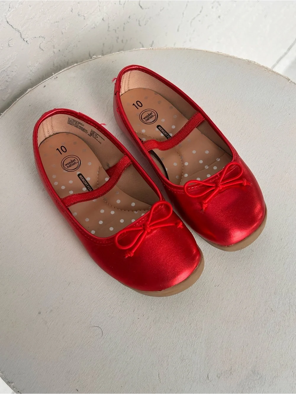wonder nation Red Mary Jane Ballet Flats with Bow